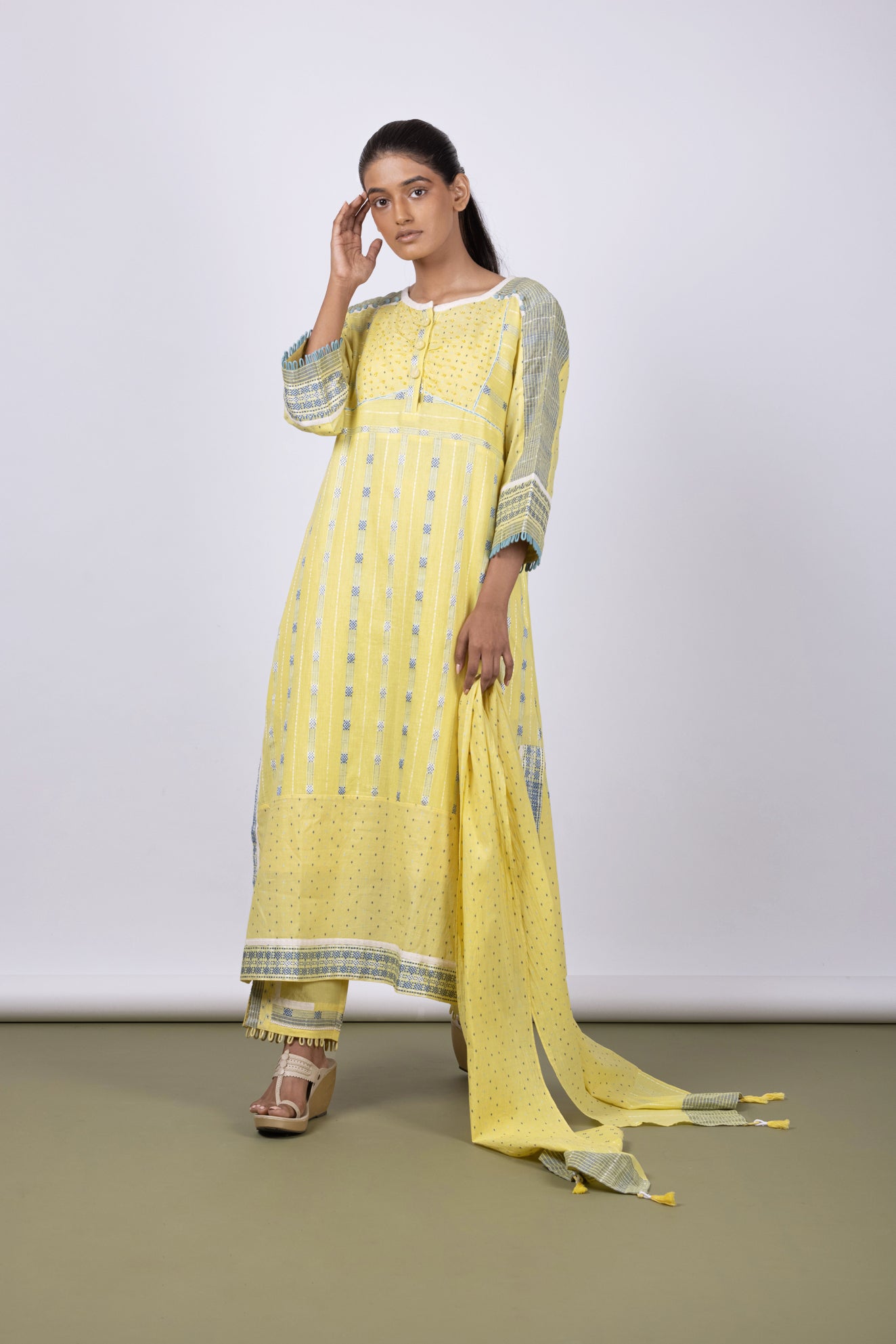 Limelight Yellow Kurta Set - Mélange