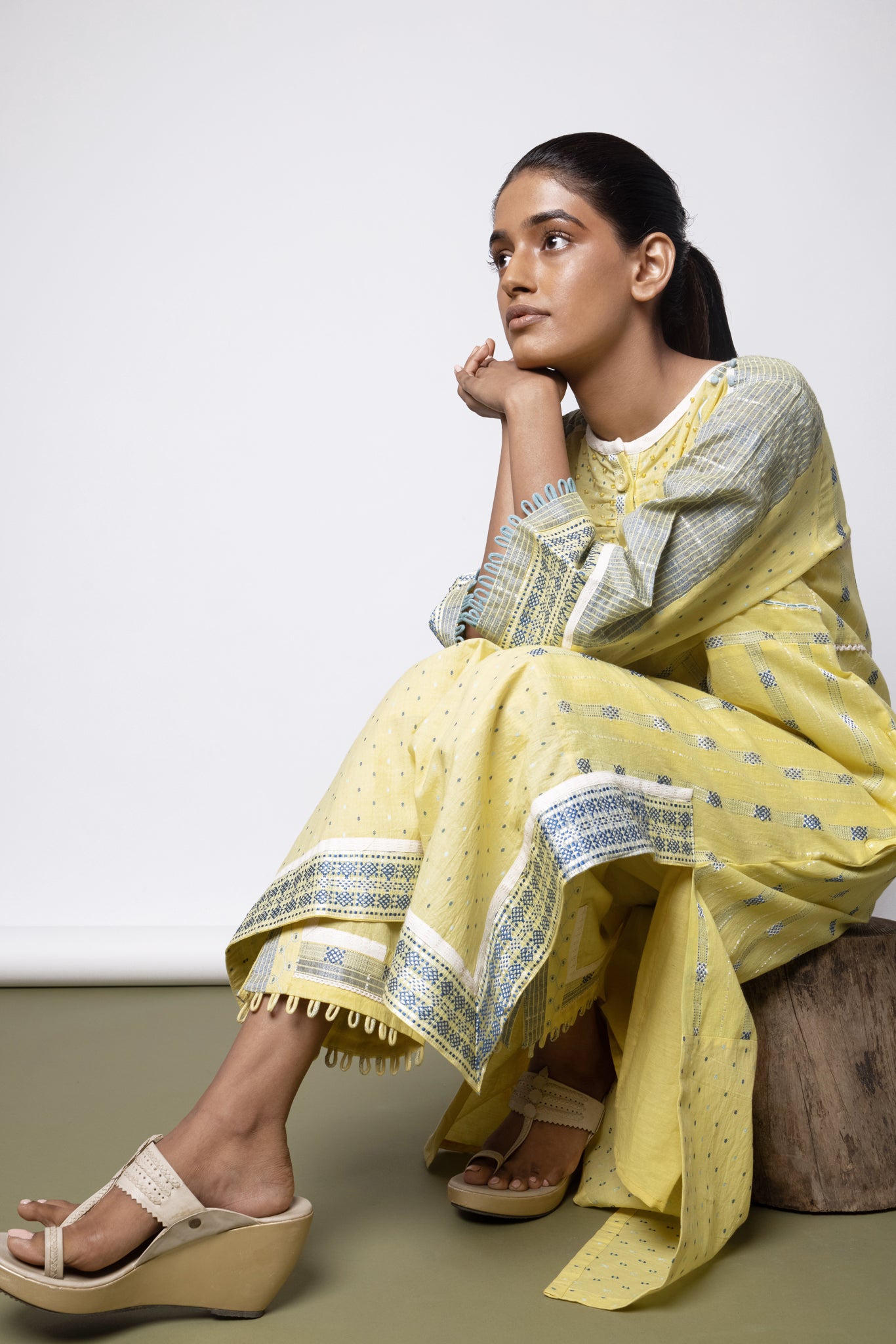 Limelight Yellow Kurta Set - Mélange